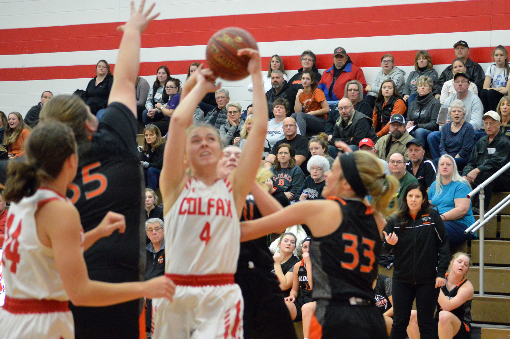 Bloomer at Colfax girls basketball 11-26-19
